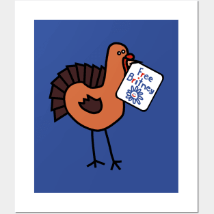 Free Britney with Thanksgiving Turkey Posters and Art